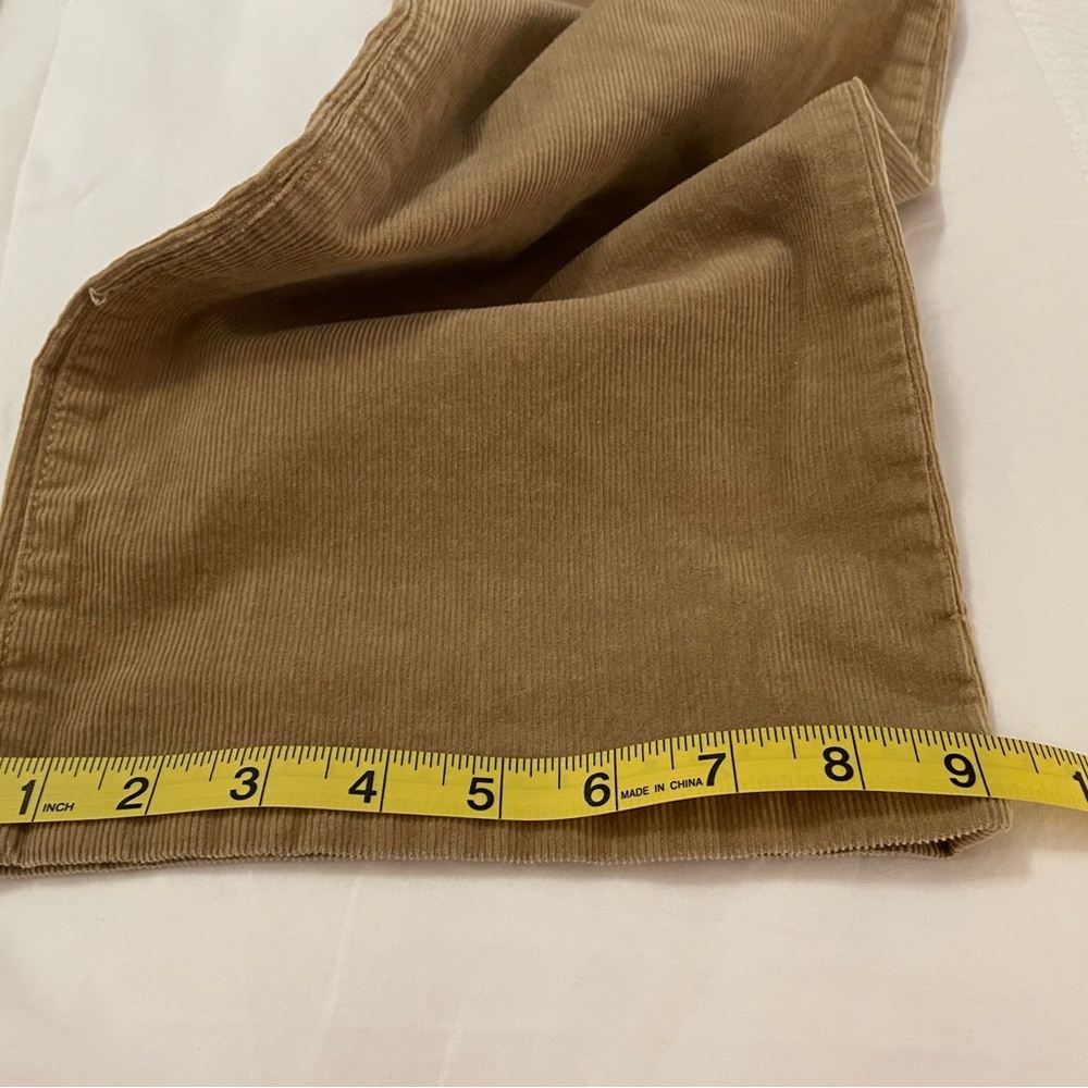 Talbots stretch corduroy light weight carmel color corduroy slacks w/spandex. - Picture 7 of 11